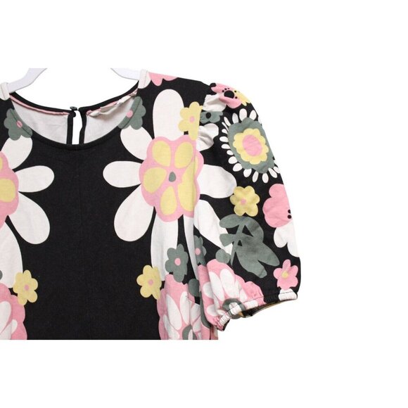 Boden Dress Size 8 Multicolor Floral Puff Sleeve Pop Art Preppy Colorful Retro - Picture 7 of 13